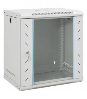 vidaXL 12U Wall Mounted Network Cabinet 19" IP20 53x40x60 cm — Colour: grey, Size: 530 x 400 x 600 mm