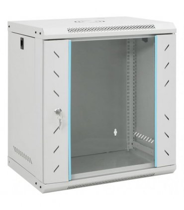 vidaXL 12U Wall Mounted Network Cabinet 19" IP20 53x40x60 cm — Colour: grey, Size: 530 x 400 x 600 mm