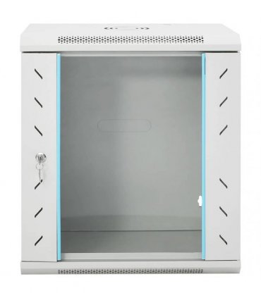 vidaXL 12U Wall Mounted Network Cabinet 19" IP20 53x40x60 cm — Colour: grey, Size: 530 x 400 x 600 mm