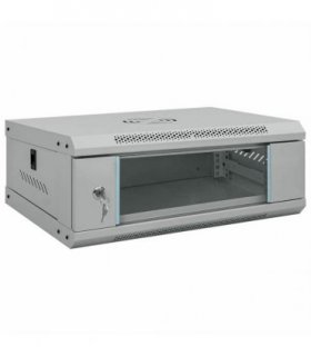 vidaXL Network Cabinet with Storage Grey 53 x 35 x 21 cm Steel — Size: 530 x 350 x 210 mm
