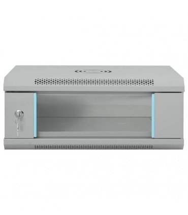 vidaXL Network Cabinet with Storage Grey 53 x 35 x 21 cm Steel — Size: 530 x 350 x 210 mm