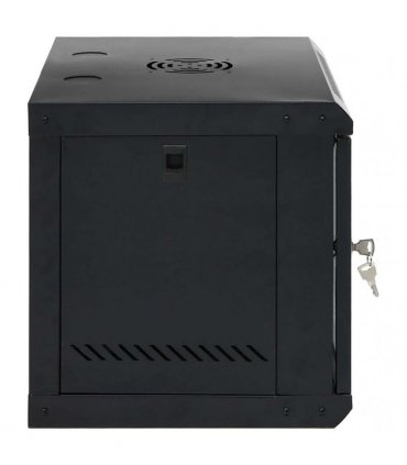 vidaXL Network Cabinet with Storage Black 53 x 45 x 45 cm Steel — Size: 530 x 450 x 450 mm