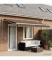vidaXL Awning Replacement Fabric Taupe 6 x 3.5 m Polyester
