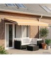vidaXL Awning Replacement Fabric Sand 5 x 3.5 m Polyester