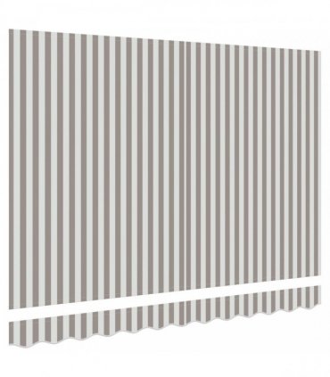 vidaXL Awning Replacement Fabric Light Grey and White 3 x 2.5 m