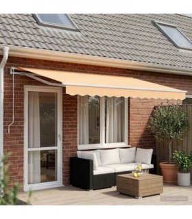 vidaXL Awning Replacement Fabric Sand 5 x 3 m Polyester