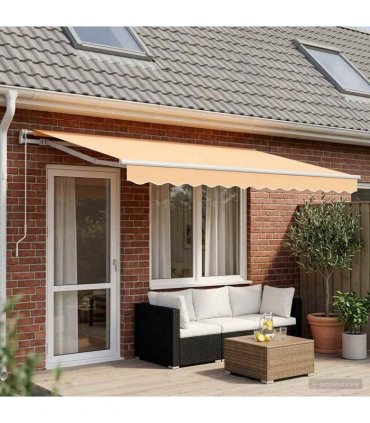 vidaXL Awning Replacement Fabric Sand 5 x 3 m Polyester