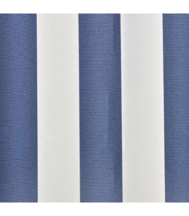vidaXL Awning Top Sunshade Canvas Blue & White 500x300 cm — Colour: blue and white, Size: 5 x 3 m