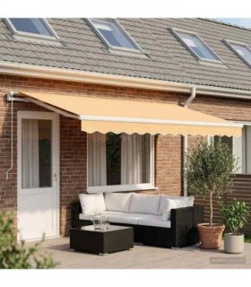 vidaXL Awning Replacement Fabric Sand 6 x 3.5 m Polyester