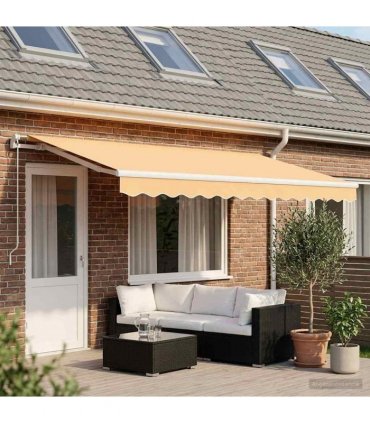 vidaXL Awning Replacement Fabric Sand 6 x 3.5 m Polyester