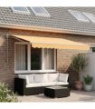 vidaXL Awning Replacement Fabric Sand 3 x 2.5 m Polyester