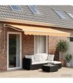 vidaXL Awning Replacement Fabric Sand 4.5 x 3.5 m Polyester