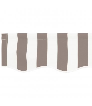 vidaXL Awning Replacement Fabric Light Grey and White 4.5 x 3 m
