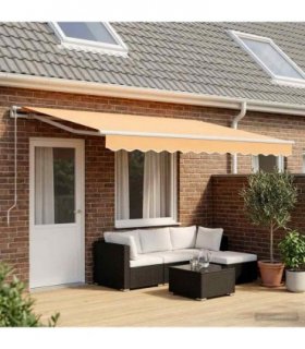 vidaXL Awning Replacement Fabric Sand 4.5 x 3 m Polyester