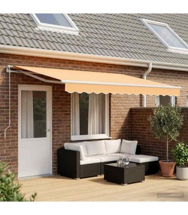 vidaXL Awning Replacement Fabric Sand 4.5 x 3 m Polyester