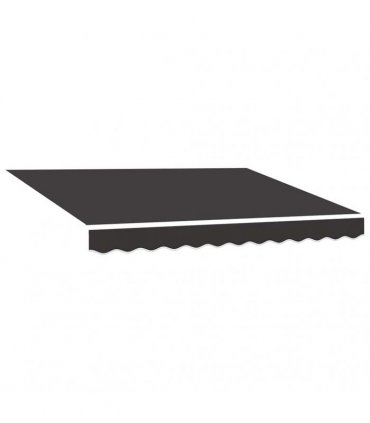 vidaXL Awning Top Sunshade Canvas Anthracite 3x2.5 m — Size: 3 x 2.5 m