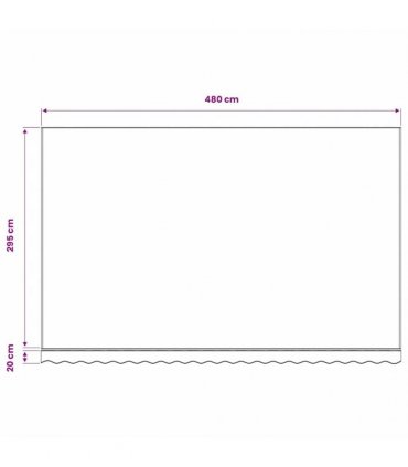 vidaXL Awning Top Sunshade Canvas Orange & White 500x300 cm — Colour: yellow and white, Size: 5 x 3 m