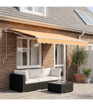 vidaXL Awning Replacement Fabric Sand 4 x 3 m Polyester