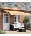 vidaXL Awning Replacement Fabric Sand 4 x 3.5 m Polyester