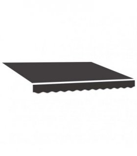 vidaXL Awning Top Sunshade Canvas Anthracite 3.5x2.5 m — Size: 3.5 x 2.5 m