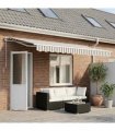 vidaXL Awning Replacement Fabric Light Grey and White 6 x 3.5 m