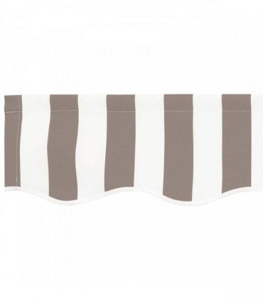 vidaXL Awning Replacement Fabric Light Grey and White 6 x 3.5 m
