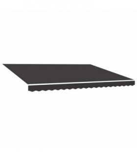 vidaXL Awning Top Sunshade Canvas Anthracite 5x3 m — Size: 5 x 3 m