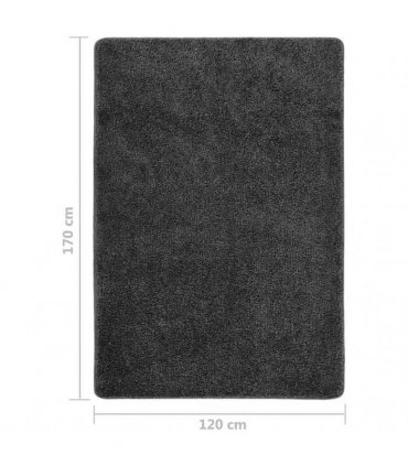 vidaXL Shaggy Rug Dark Grey 120x170 cm Anti Slip — Size: 120 x 170 cm