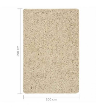vidaXL Shaggy Rug Cream 200x290 cm Anti Slip — Size: 200 x 290 cm