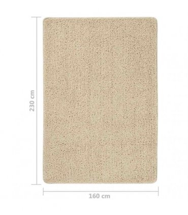 vidaXL Shaggy Rug Cream 160x230 cm Anti Slip — Size: 160 x 230 cm