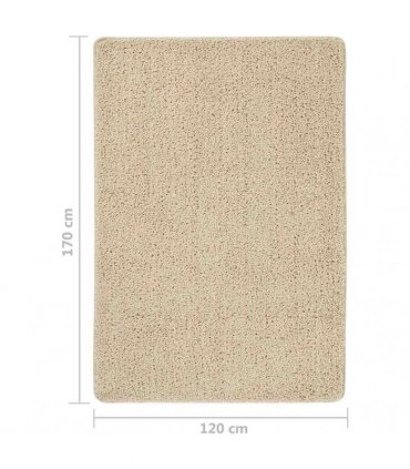 vidaXL Shaggy Rug Cream 120x170 cm Anti Slip — Size: 120 x 170 cm