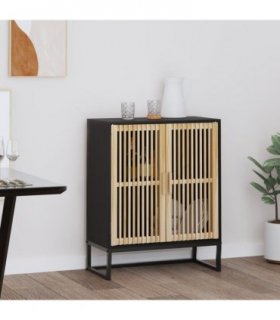 vidaXL Sideboard Black 60x30x75 cm Engineered Wood
