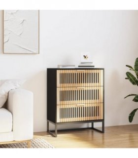 vidaXL Sideboard Black 60x30x75 cm Engineered Wood — V0672199470