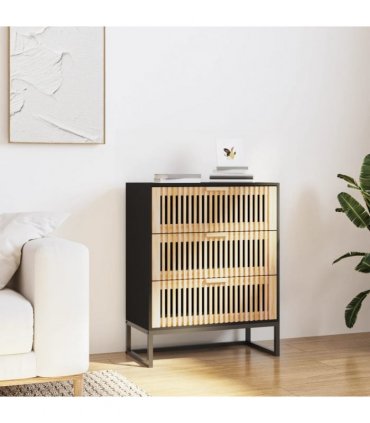 vidaXL Sideboard Black 60x30x75 cm Engineered Wood — V0672199470