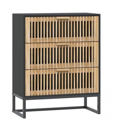 vidaXL Sideboard Black 60x30x75 cm Engineered Wood — V0672199470