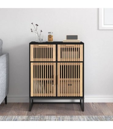 vidaXL Sideboard Black 60x30x75 cm Engineered Wood — V0672199471