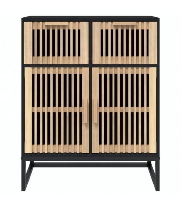 vidaXL Sideboard Black 60x30x75 cm Engineered Wood — V0672199471
