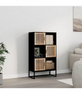 vidaXL Highboard Black 70x35x125 cm Engineered Wood — V0672199479