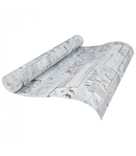 vidaXL 3D Stone Wallpaper Light Grey 10 x 0.53 m Non-Woven Fabric