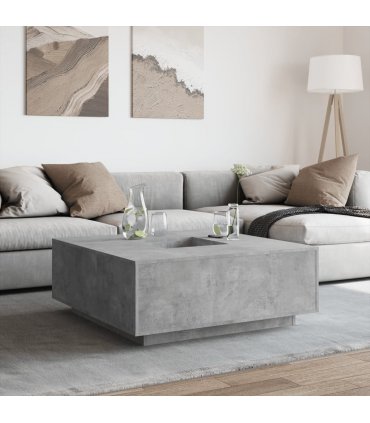 vidaXL Coffee Table Concrete Grey 100x100x40 cm Engineered Wood