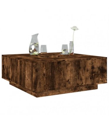 vidaXL Coffee Table Smoked Oak 100x100x40 cm Engineered Wood