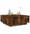vidaXL Coffee Table Smoked Oak 100x100x40 cm Engineered Wood