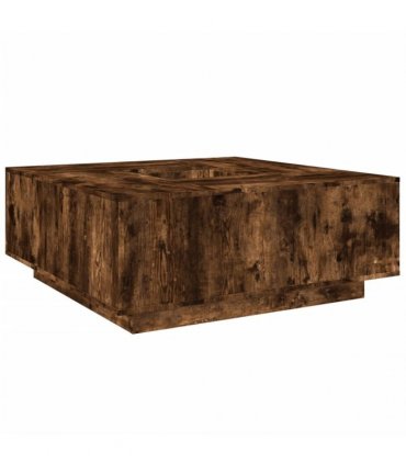 vidaXL Coffee Table Smoked Oak 100x100x40 cm Engineered Wood