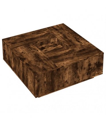 vidaXL Coffee Table Smoked Oak 100x100x40 cm Engineered Wood