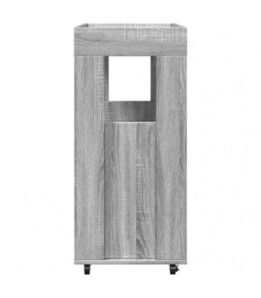 vidaXL Bar Cart Grey Sonoma 60x39.5x89 cm Engineered Wood