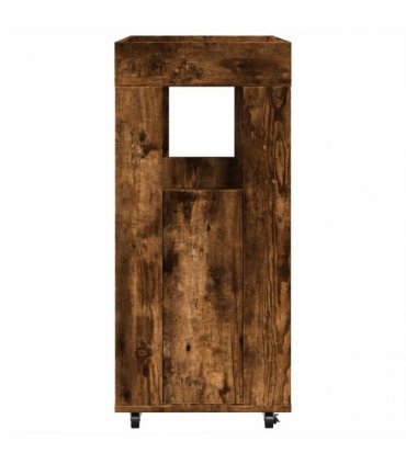 vidaXL Bar Cart Smoked Oak 60x39.5x89 cm Engineered Wood