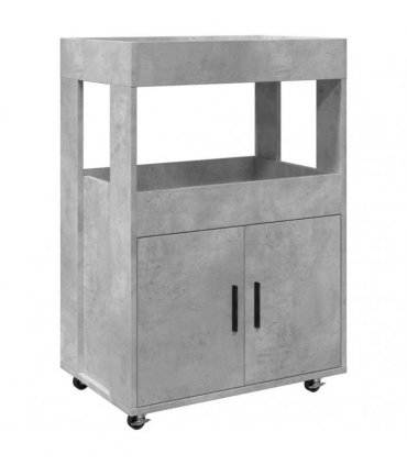 vidaXL Bar Cart Concrete Grey 60x39.5x89 cm Engineered Wood
