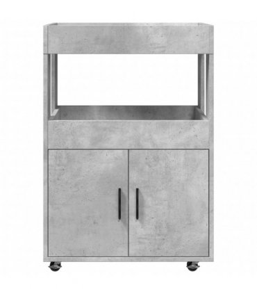 vidaXL Bar Cart Concrete Grey 60x39.5x89 cm Engineered Wood