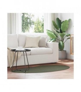 vidaXL Area Rugs HUARTE Forest green 80 x 150 cm Polyester — Model: Oval-raindrop