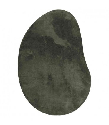 vidaXL Area Rugs HUARTE Forest green 80 x 150 cm Polyester — Model: Oval-raindrop